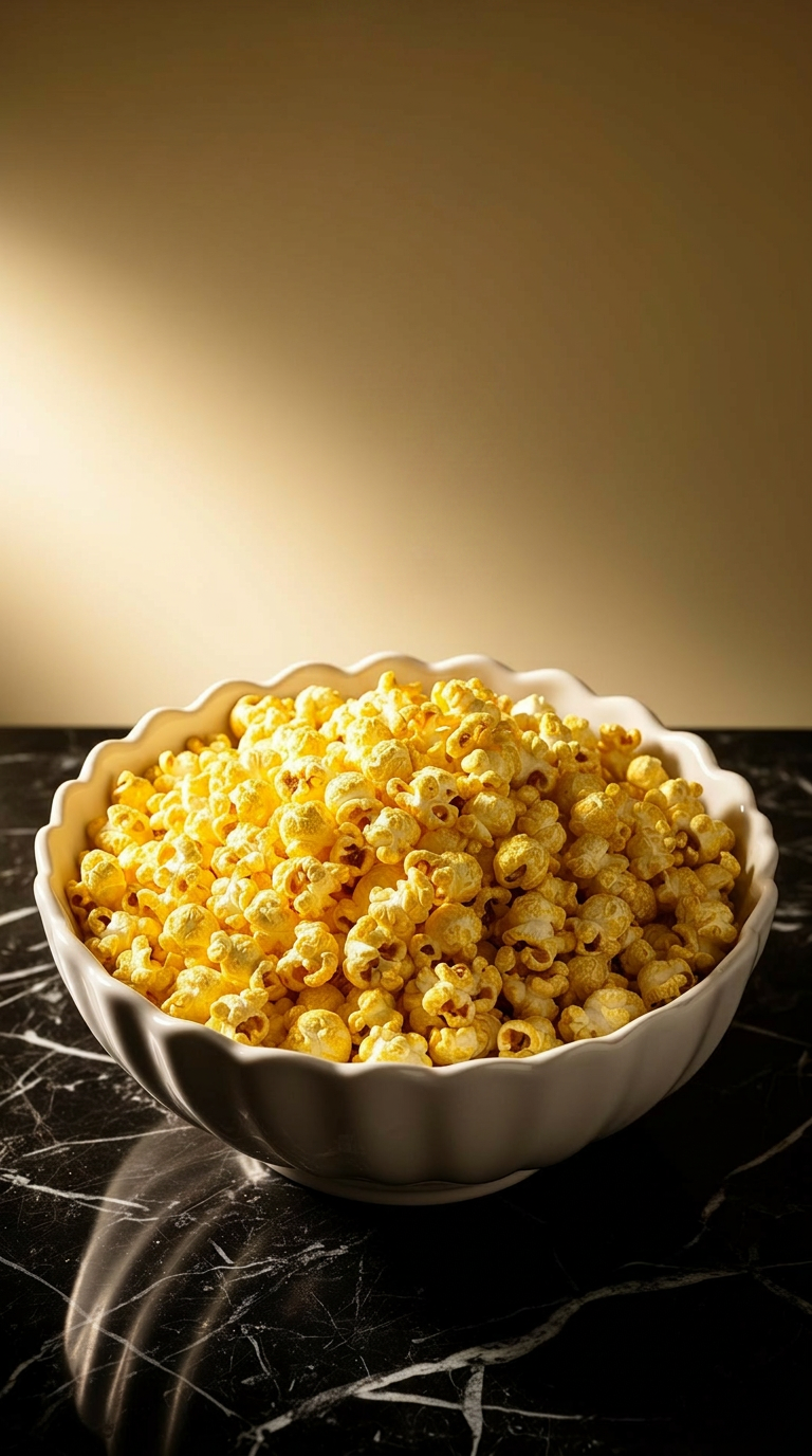 Premium gourmet popcorn drizzled with Belgian chocolate